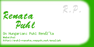 renata puhl business card